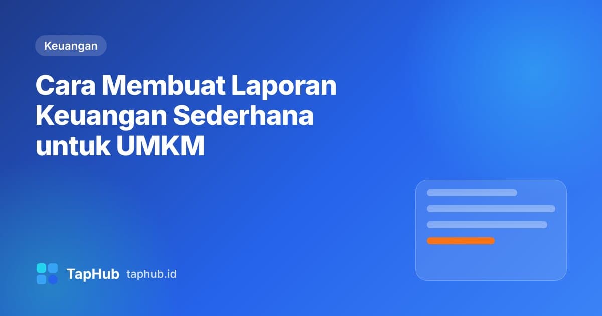 Ilustrasi laporan keuangan usaha kecil dengan grafik laba rugi