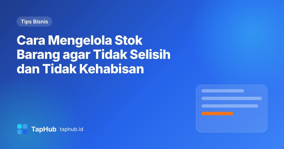 Ilustrasi pengelolaan stok barang di gudang dengan aplikasi inventori